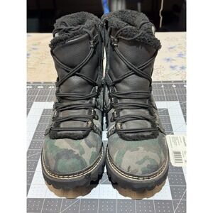 Kodiak Glacier Camo Suede Winter Boots Faux Fur Lined Zip Lace Women's 7.5